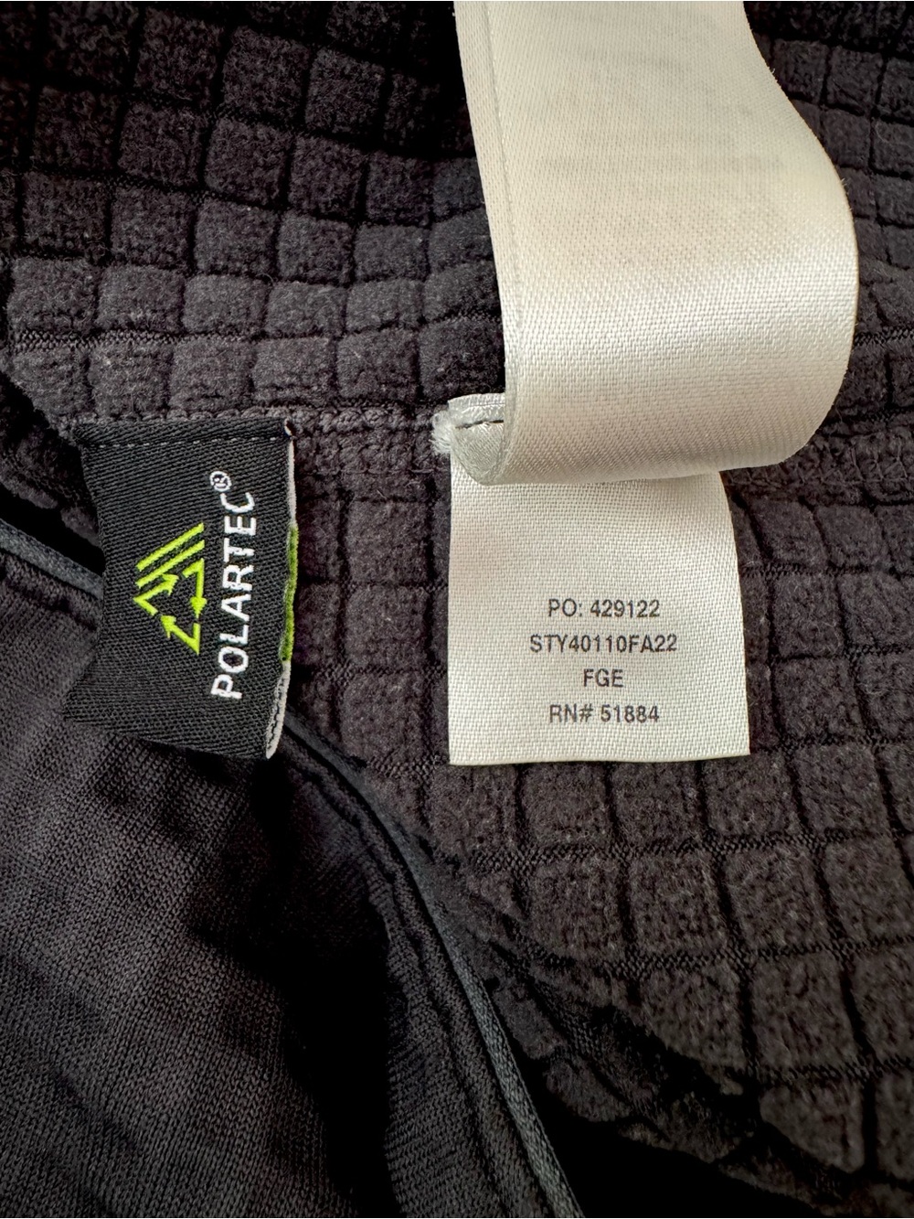 Patagonia R1 Fleece Quarter Zip Pullover Charcoal Gray Polartec Power Grid, Sz L - Picture 11 of 12